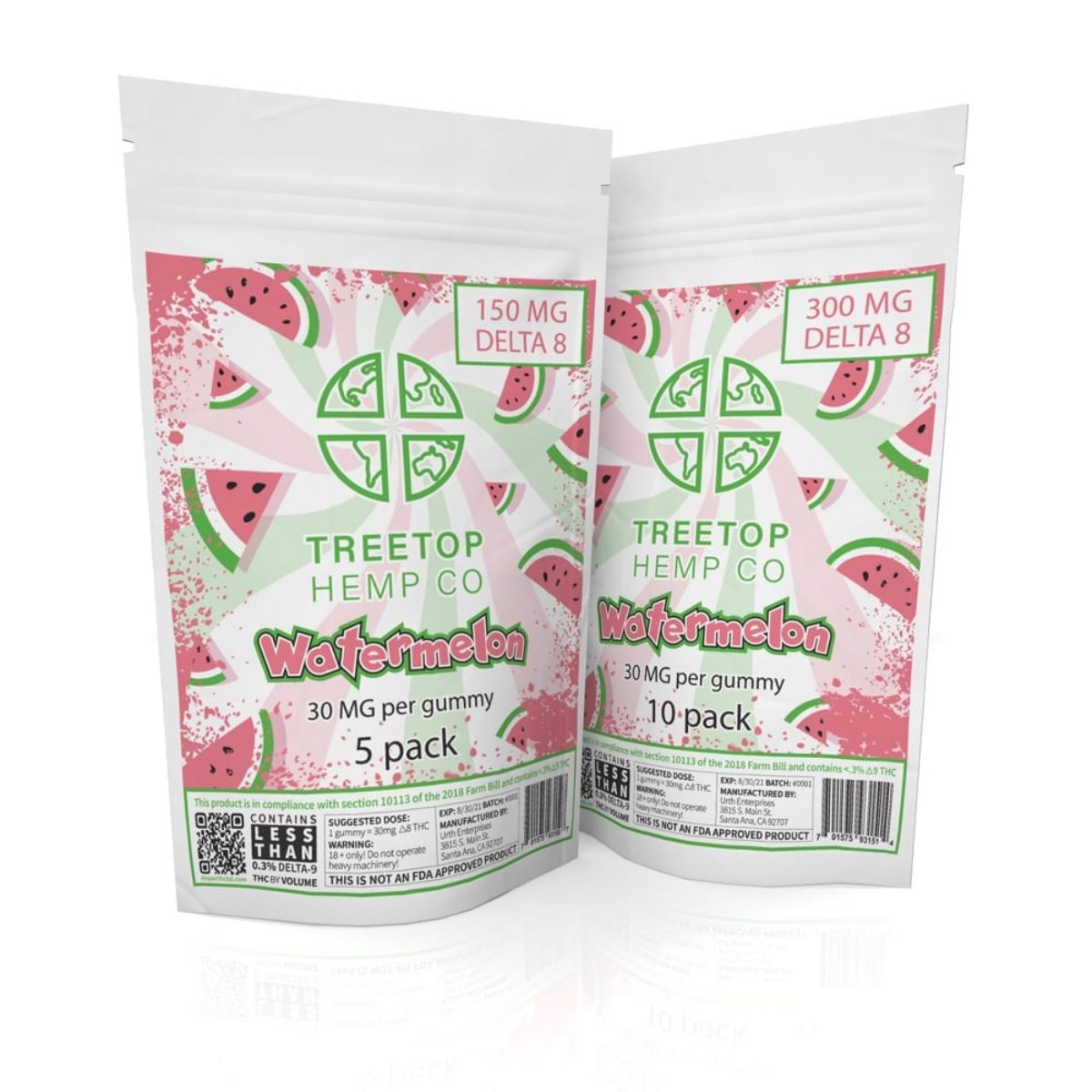 Treetop Hemp Co Delta 8 Gummies Watermelon 30mg Direct Delta 8 Shop 9223