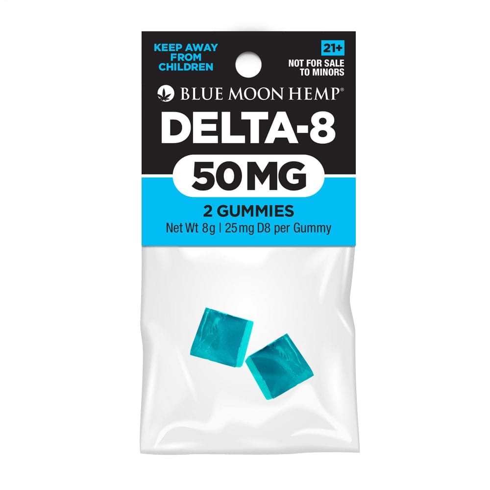 Blue Moon Hemp Delta 8 Gummies - Blue Razz 25mg - Direct Delta 8 Shop