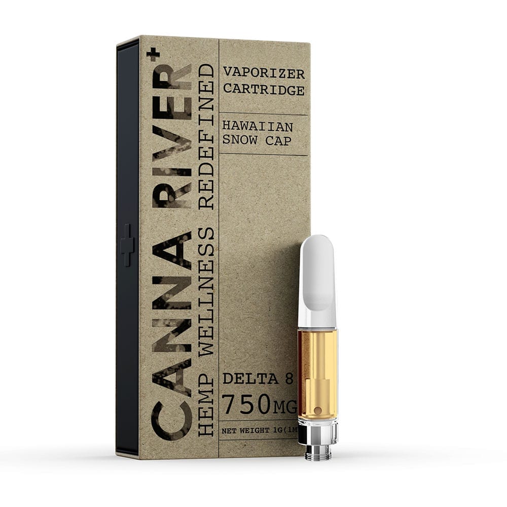 Canna River Delta 8 THC Vape Cartridge - Hawaiian Snow Cap 600mg 1ml ...