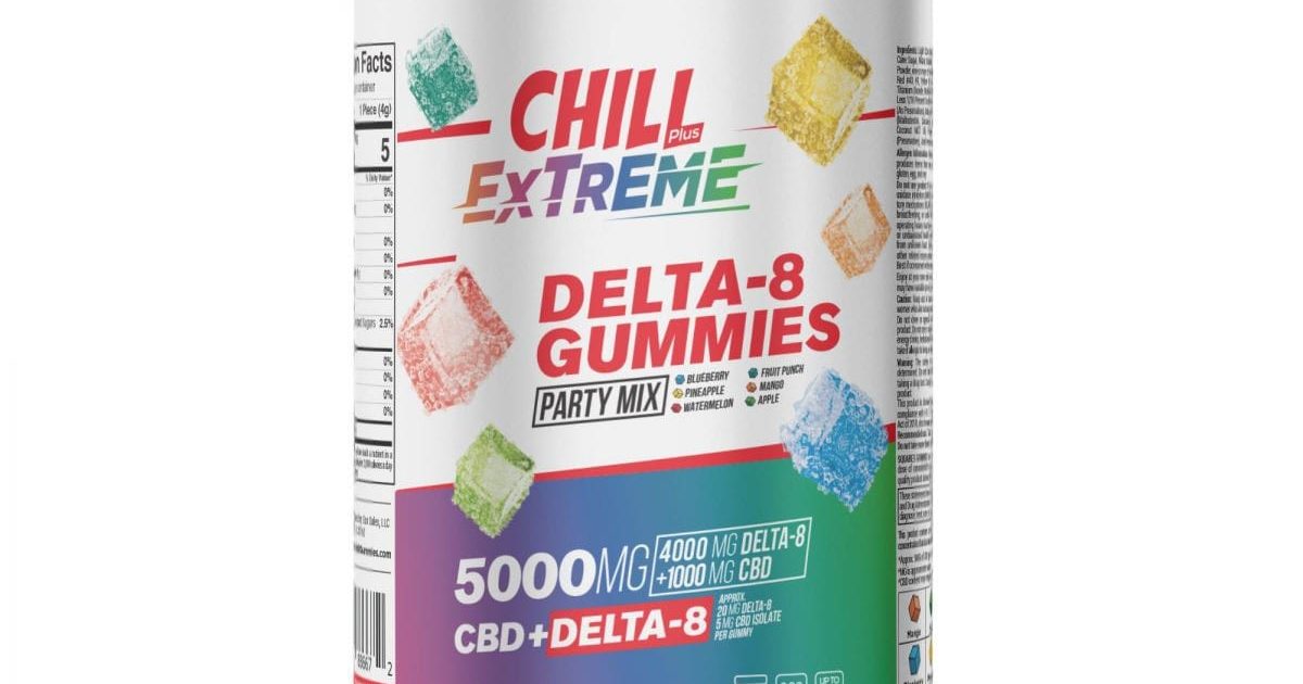 Chill Plus Extreme 20mg Delta 8 Gummies - Party Mix - 5000X 200 Count -  Direct Delta 8 Shop