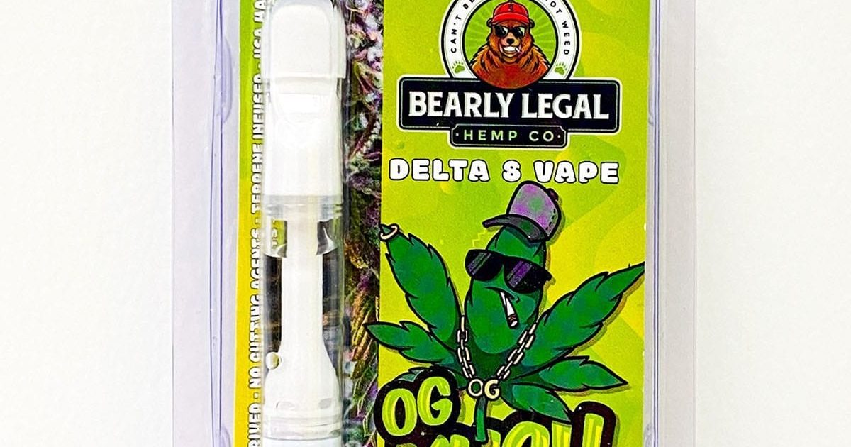 Bearly Legal Hemp Co Delta 8 THC Vape Cart 1ml - OG Kush - Direct Delta 8  Shop