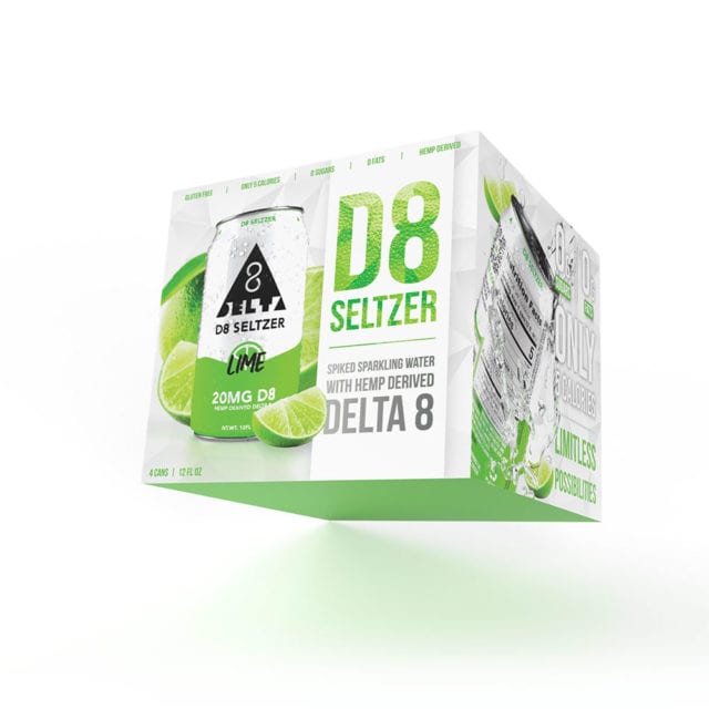 D8 Seltzer Delta 8 THC Seltzer: Lime 4 Pack | Direct Delta 8