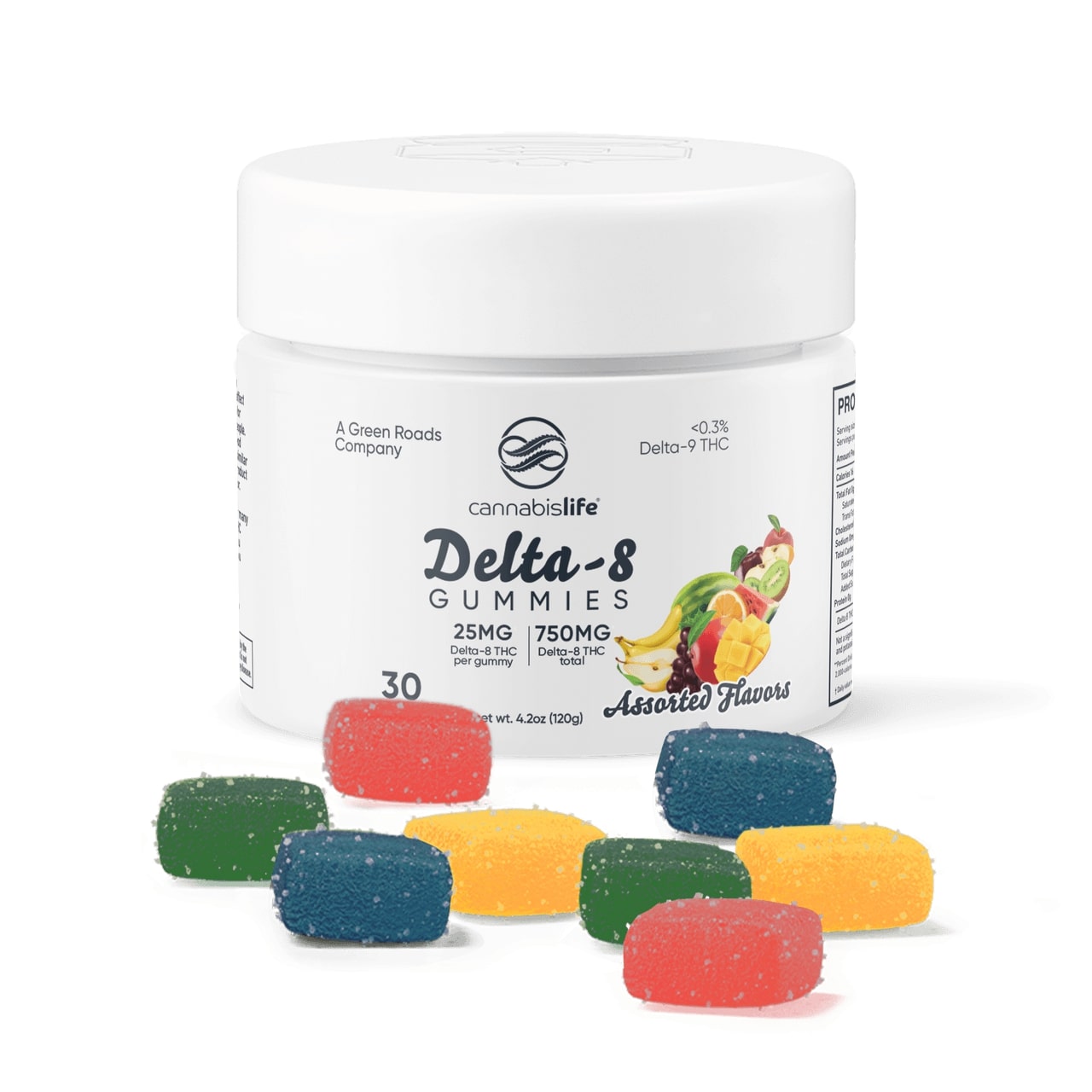 Cannabis Life Delta 8 THC Gummies - Assorted Flavors 25mg 30 Count ...