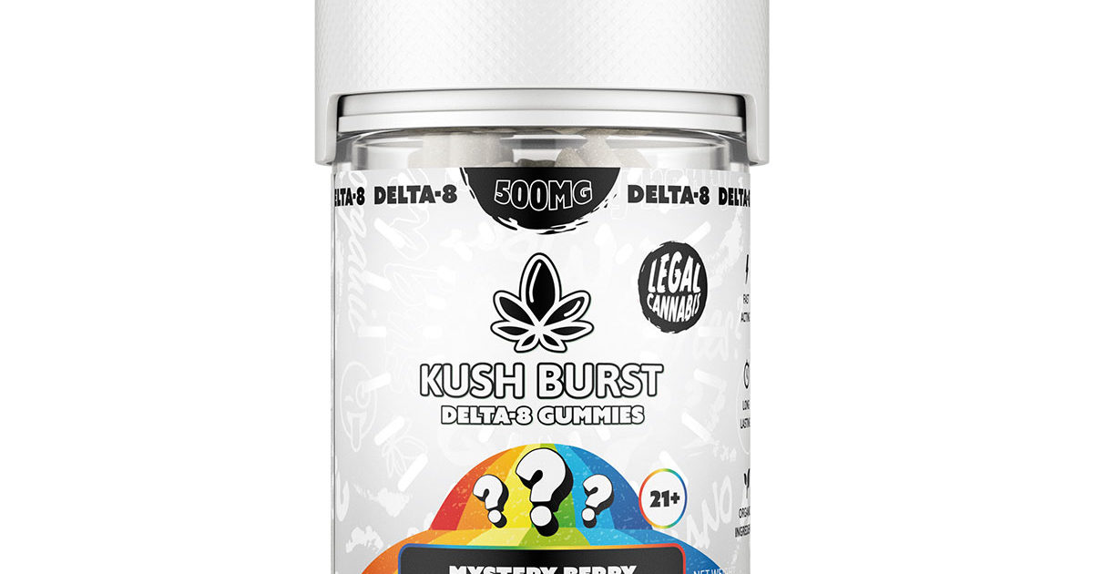 Kush Burst Delta 8 Gummies - Mystery Berry 50mg 10 Count - Direct 