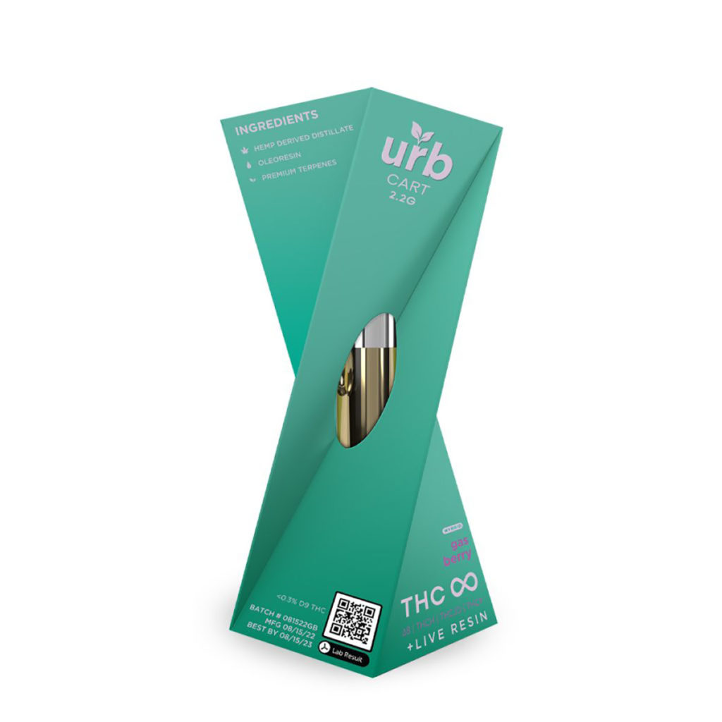 URB THC Infinity Vape Cartridges - Gas Berry 2.2ml – Direct Delta 8 Shop