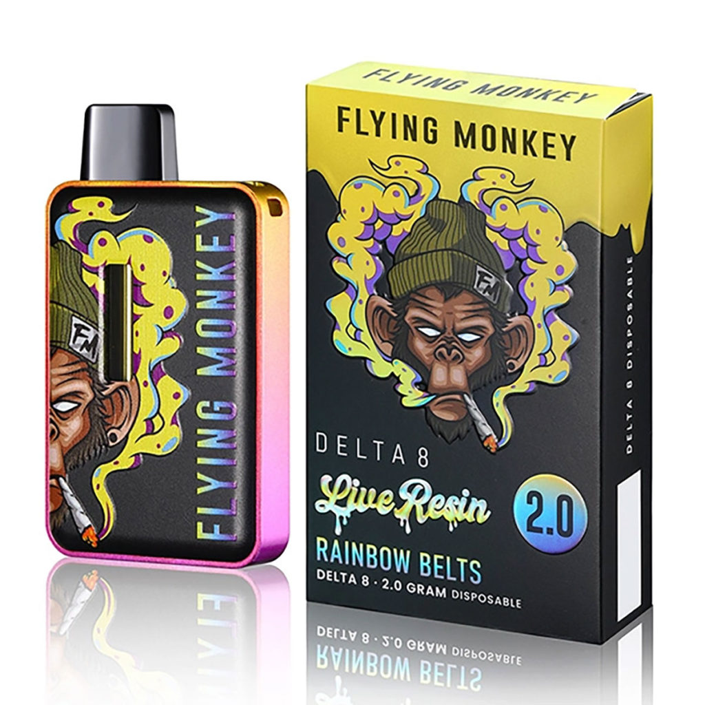 Flying Monkey Live Resin D8 Disposable Vape - Rainbow Belts 2G - Direct ...