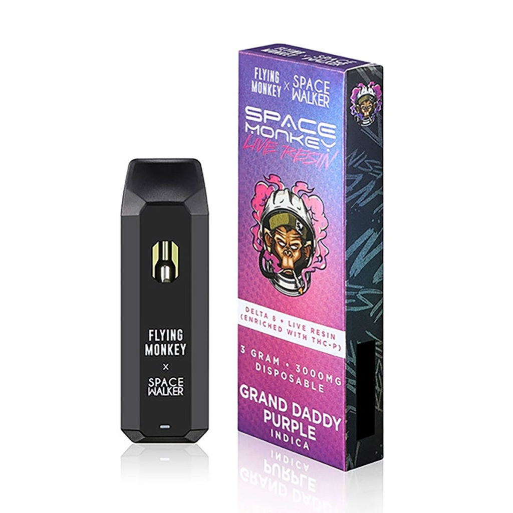 Space Monkey D8 + THC-P + Live Resin Disposable Vape - Gran Daddy ...