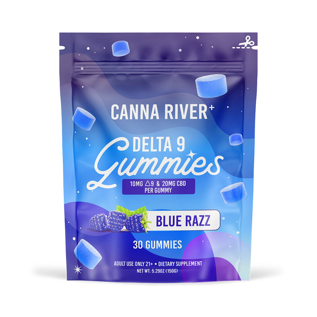 Canna River Delta 9 Gummy 30 Count Blue Razz 10mg – Direct Delta 8 Shop