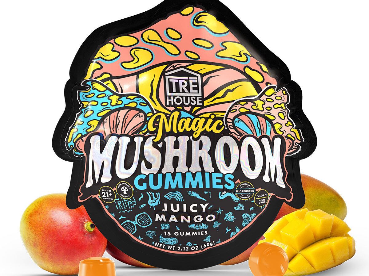 Trehouse Juicy Mango Magic Mushroom Gummies 15CT - Direct Delta 8 Shop