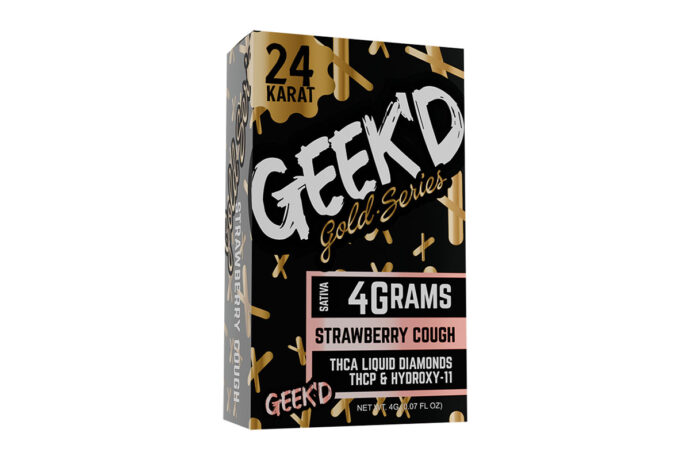 Geek’d Extracts - 24K Gold Series Disposable - Strawberry Cough 4G