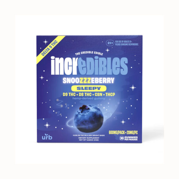 Incredibles 20mg Snoozzzeberry Gummies