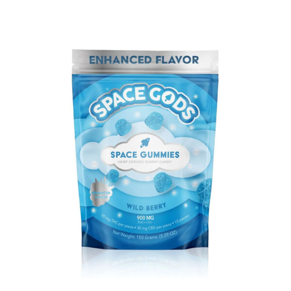 Space Gods Delta 9 Space Gummies Mega Dose 60mg - Wild Berry