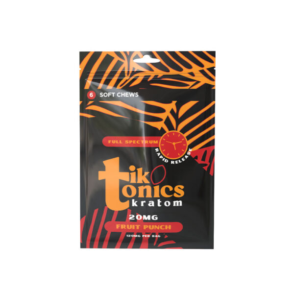 TikTonics Kratom Soft Chews 20mg 6 Pack